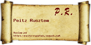 Peitz Rusztem névjegykártya